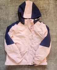 Land's End Squall Women's Sz Large 14-16 Jacket Coat Lined Waterproof Pink Blue