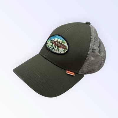 Simms Fishing Products Salmon Fly Patch Trucker Hat Adjustable