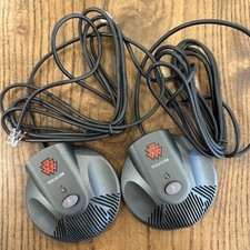 Lot of 2 Polycom SoundStation VTX 1000 IP 6000 Microphones 2201-07155-601