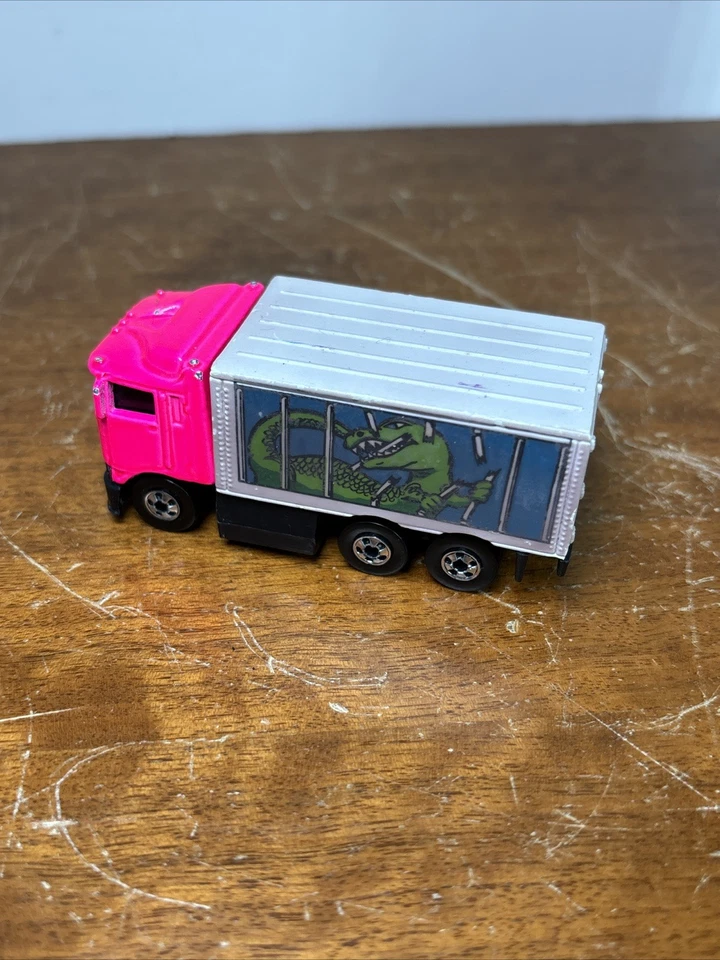 Camión de carretera Hot Wheels 1991 color FX Wild Cruisers dinosaurio rosa intenso Foto 4 de 4