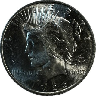 1922 PEACE DOLLAR SUPERB GEM BU ! BRILLIANT P MINT! AMAZING GEM! WOW NR #49842
