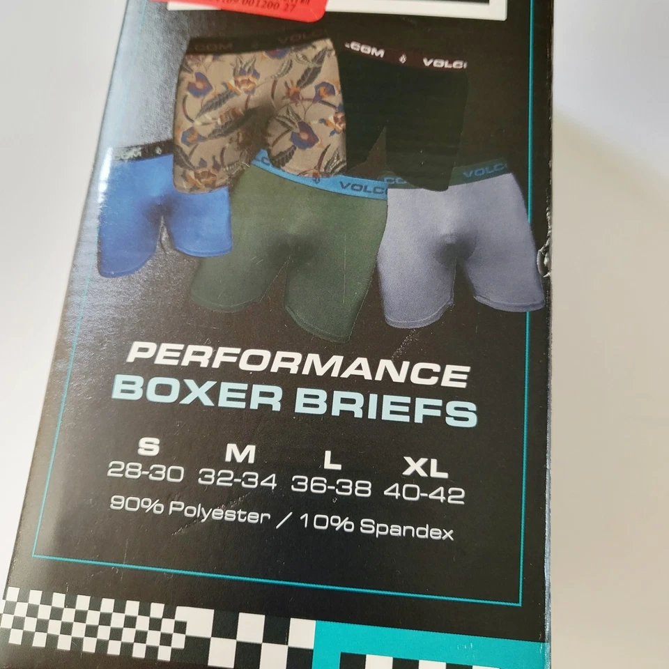 VOLCOM 5-pack STRETCH BOXER Briefs 5pk UNDERWEAR Mens Size M L XL Floral - Image 2 of 4