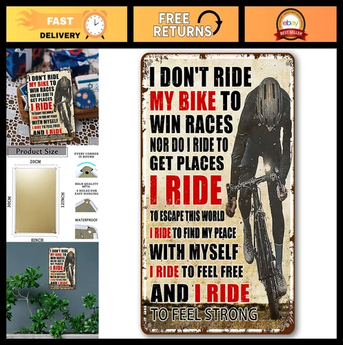 Vintage Bicycle Tin Sign - Retro Wall Decor for Cycling Enthusiasts - Gift for B