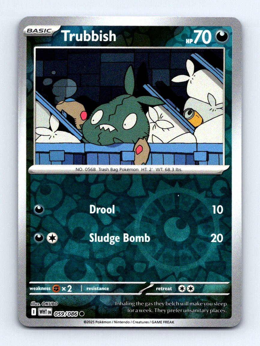 #59 2025 White Flare + Trubbish REVERSE HOLO