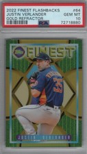 Justin Verlander 2022 Finest Flashbacks Gold Refractor #64 PSA 10 Astros/Tigers
