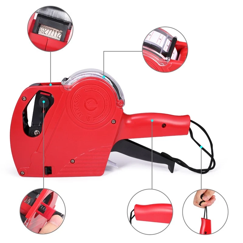 Máquina etiquetadora EOS MX-5500 8 dígitos precio pistola etiqueta tinta Foto 4 de 4