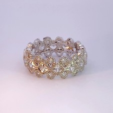 White Stone Lady's Silver  Stone Ring 925 Silver 4.2g MI1066459 