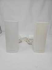  2 PACK Linksys WHW03 Velop Mesh Router Tri-Band Mesh Wi-Fi System White Pair