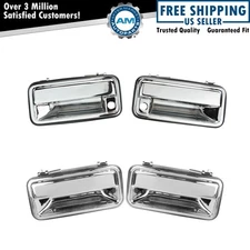 Chrome Outer Outside Exterior Door Handle 4 Piece Kit Set for Chevy Tahoe Pickup