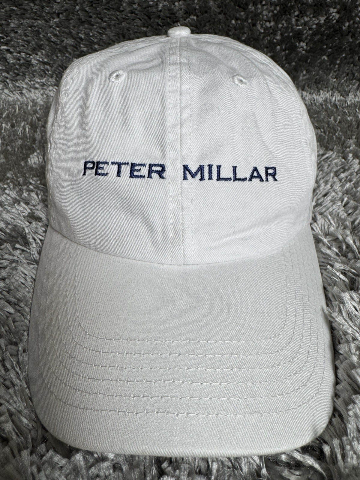 Peter Millar Hat Cap Strapback One Size White Gol… - image 1