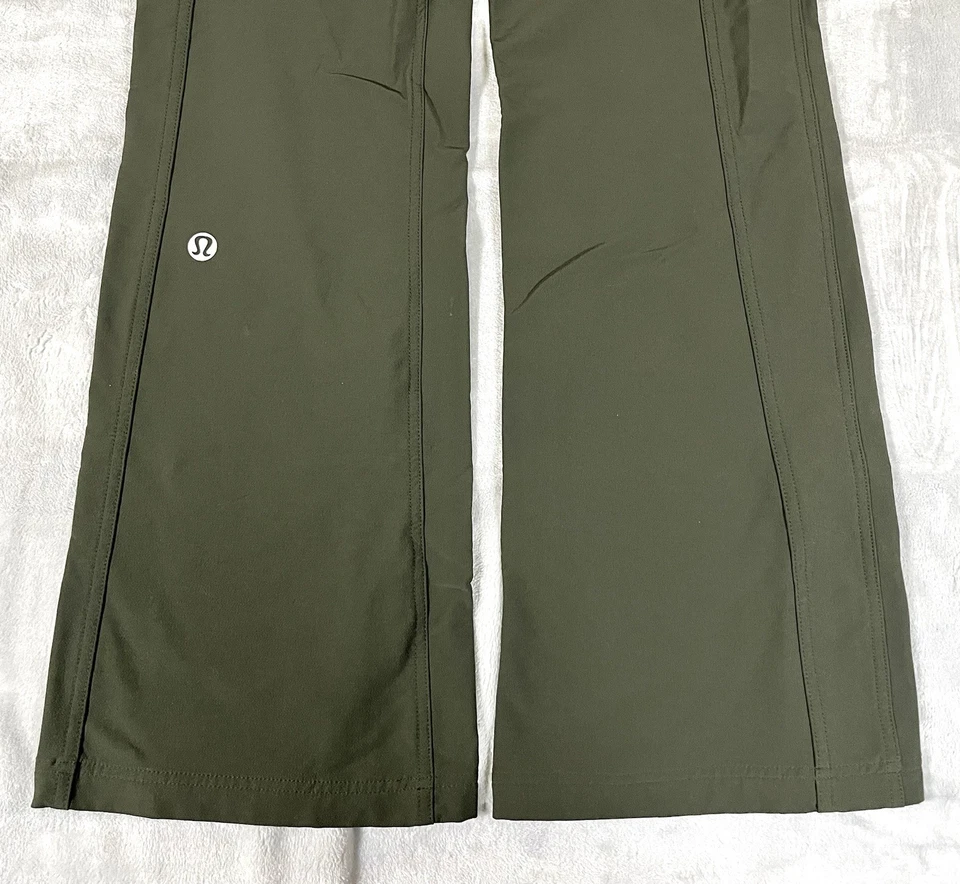 RARO Pantalones Lululemon Carry Less Olive Utility Talla 4 Senderismo Bolsillo Mensajes Secretos Foto 3 de 4