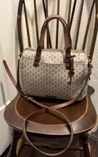 FOSSIL Rachel Satchel Handbag Signature Pebbled Leather Crossbody