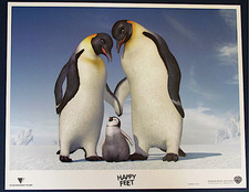 Vintage 2006   HAPPY FEET ( 10 Lobby Cards ) animated penguin adventure cartoon!