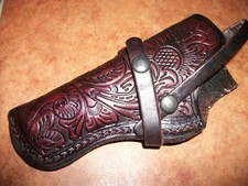 Western Leather Deeply Tooled LH Holster 357 5" by Robert Saddlery Ei Paso Texas