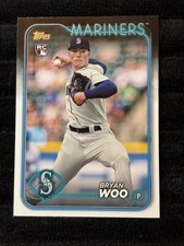 2023 Topps Bryan Woo Rookie Card Seattle Mariners MLB RC Pitcher #12
