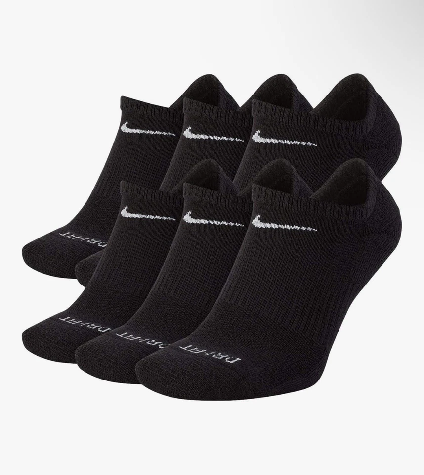 Носки мужские Nike повседневные черные спортивные тренировочные Dri-Fit незаметные 6 пар большие - Изображение 4 из 4