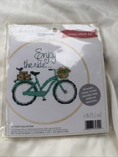 Dimensions Bicycle 6" Round "Enjoy the Ride" Counted Cross Stitch Kit
