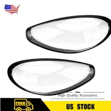 FOR Porsche Panamera 970 2014-2016 A Set Front Headlight Lens Shell+Sealant Glue