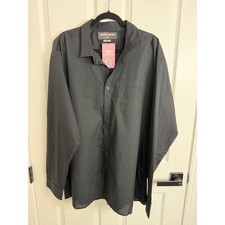 Missy Empire Tara Black Oversized Shirt Dress Button Down Size 12 NEW