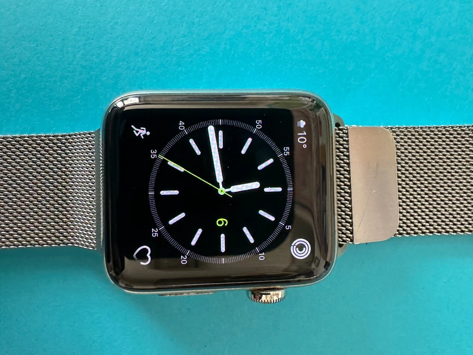 Apple Watch Serie 2,42mm Gehäuse,Edelstahl Silber;Edelstahlarmband mit Magnetver - Bild 4 von 4