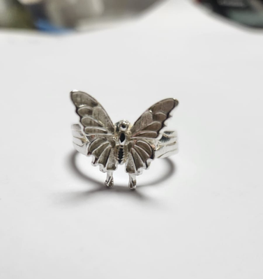 Butterfly puzzle ring Handmade Sterling Silver 4-Band Puzzle Ring Butterfly puzzle ring Handmade Sterling Silver 4-Band Puzzle Ring