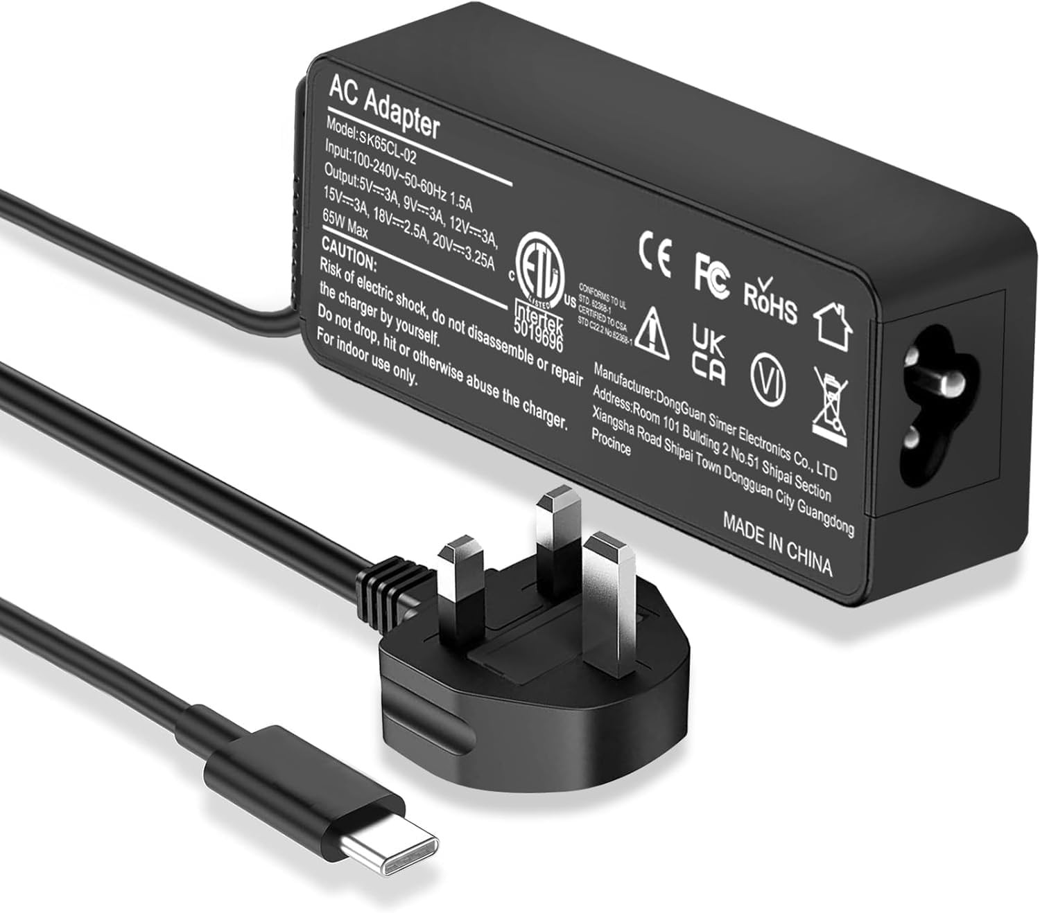 65W USB C Laptop Charger Compatible with Lenovo Thinkpad T14 T15 T480 T480S T490