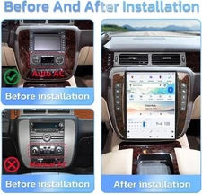 14" Tesla Style Vertical Screen For GMC Yukon Chevrolet Tahoe Suburban 2007-2013