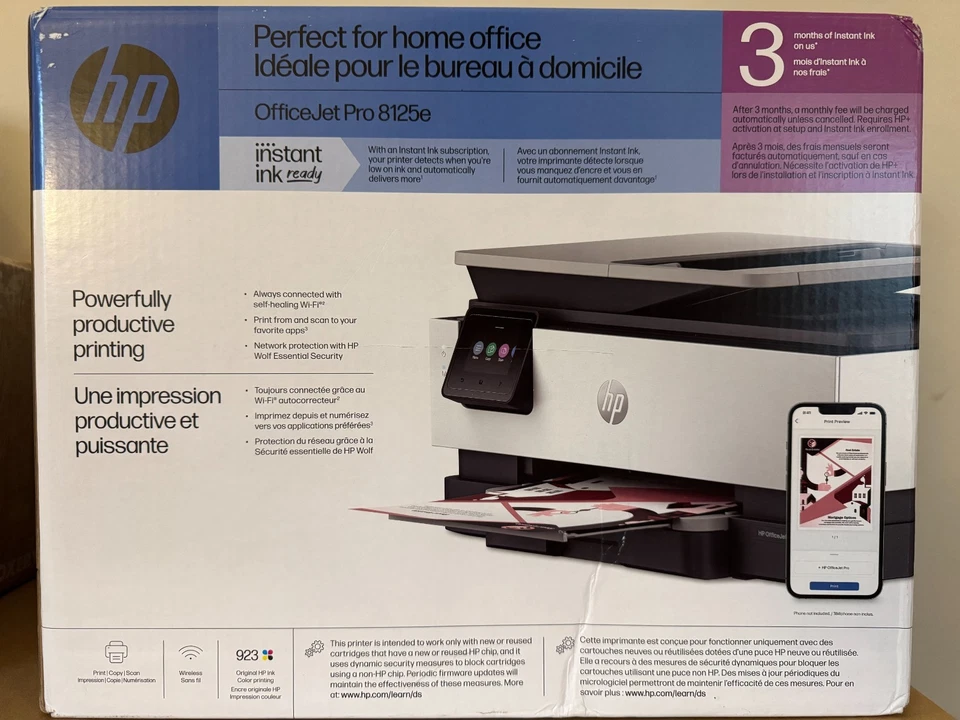 HP OfficeJet Pro 8125e All-in-One Printer w/3 Months of Instant Ink for free NEW - Image 2 of 4