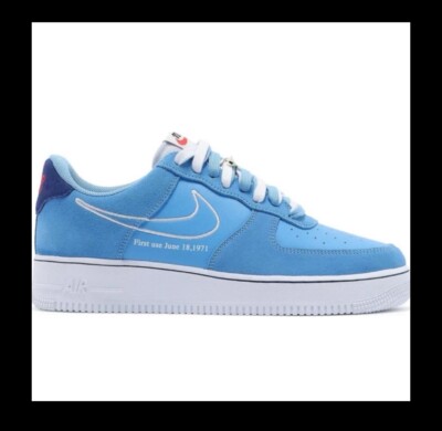 Size 7 - Nike Air Force 1 '07 LV8 First Use - University Blue | eBay
