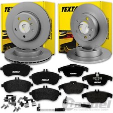 TEXTAR BREMSSCHEIBEN + BELÄGE VORNE+HINTEN für MERCEDES C-KLASSE W204 S204 C204