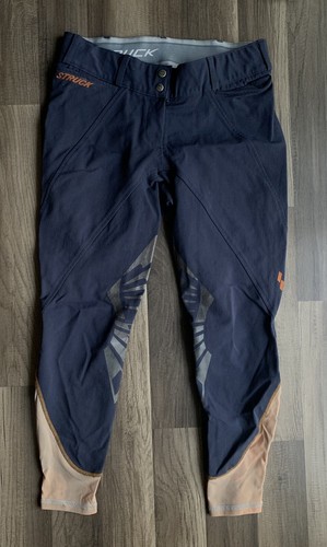 Struck Crop Equestrian Breeches Horse Riding Pants Blue Size 30