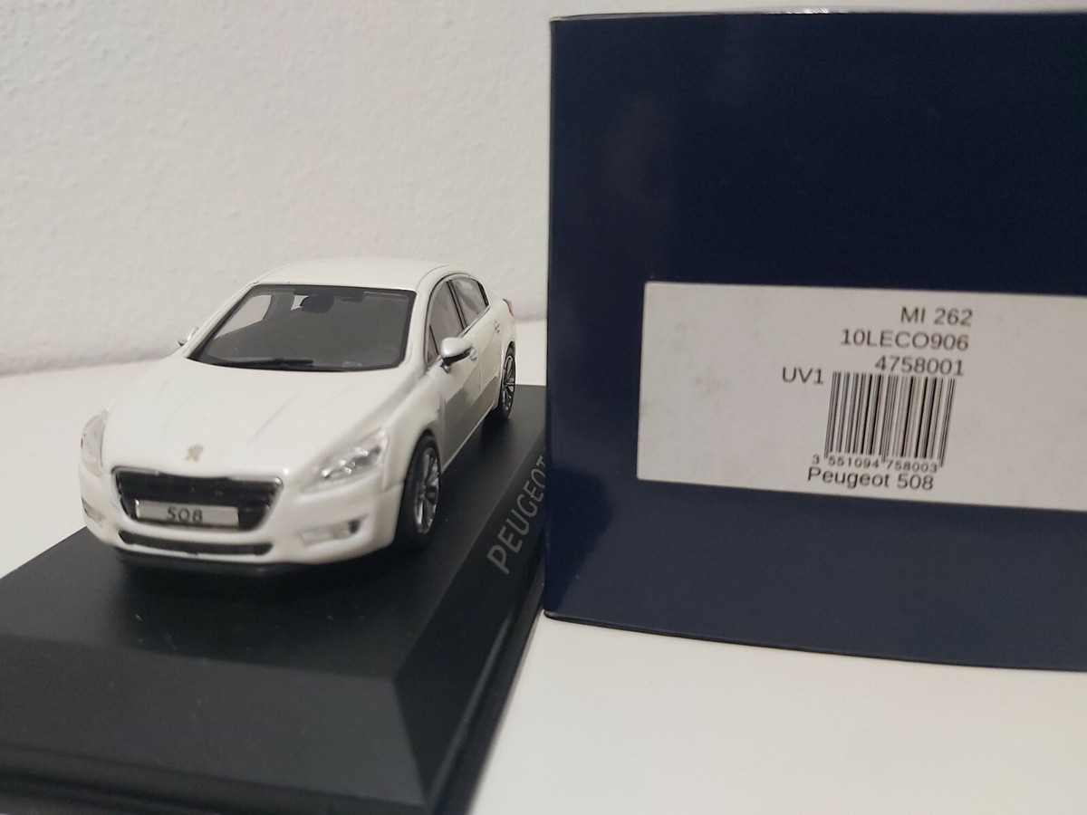 Miniature Peugeot 508 Blanche Norev échelle 1/43 - Avec Défaut, Occasion - En Zamak