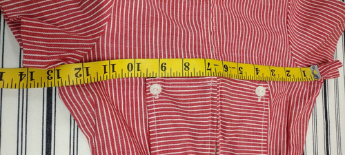 Vtg 1970s Jumpsuit Girls RED STRIPE hoodie jumpsuit CHEST 26 IN - WAIST 18" - Picture 11 of 19