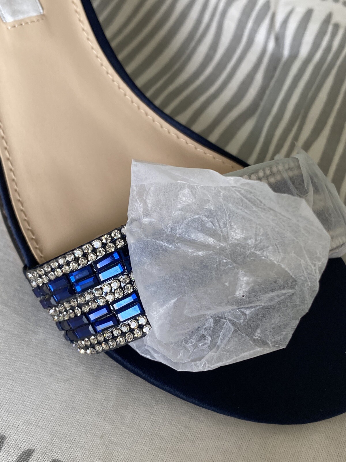 Nina Women's Noga Dress Sandals - Navy Luster Satin , US 7.5 M | eBay