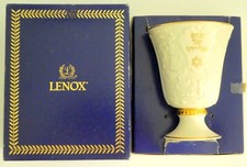 LENOX Judaica Kiddish Cup Hebrew Menorah Judaism Gently Owned in Box
