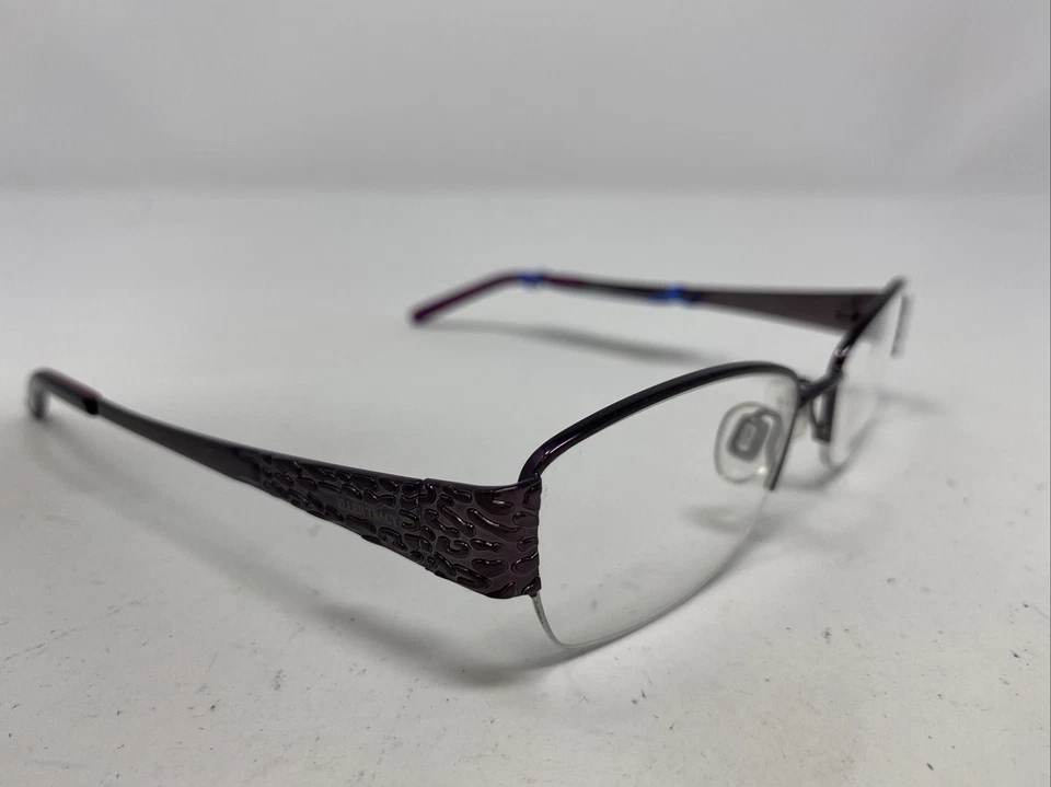 Marco de gafas de media montura de metal Ellen Tracy CANNES AMATHYST 50-17-135 - S29 Foto 3 de 4