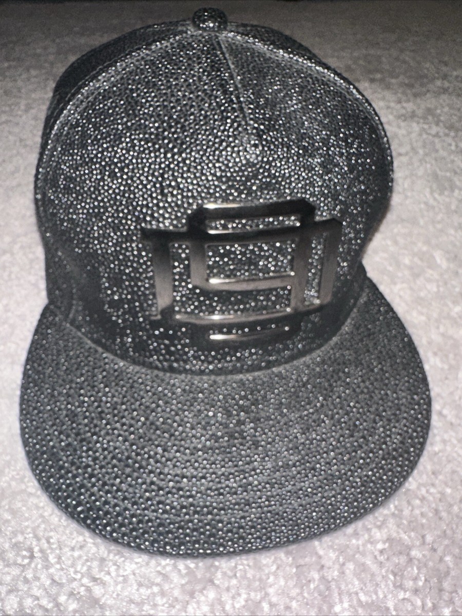 D9 Dnine Reserve Hat Black x Black Alligator Skin (RARE 50 CENT