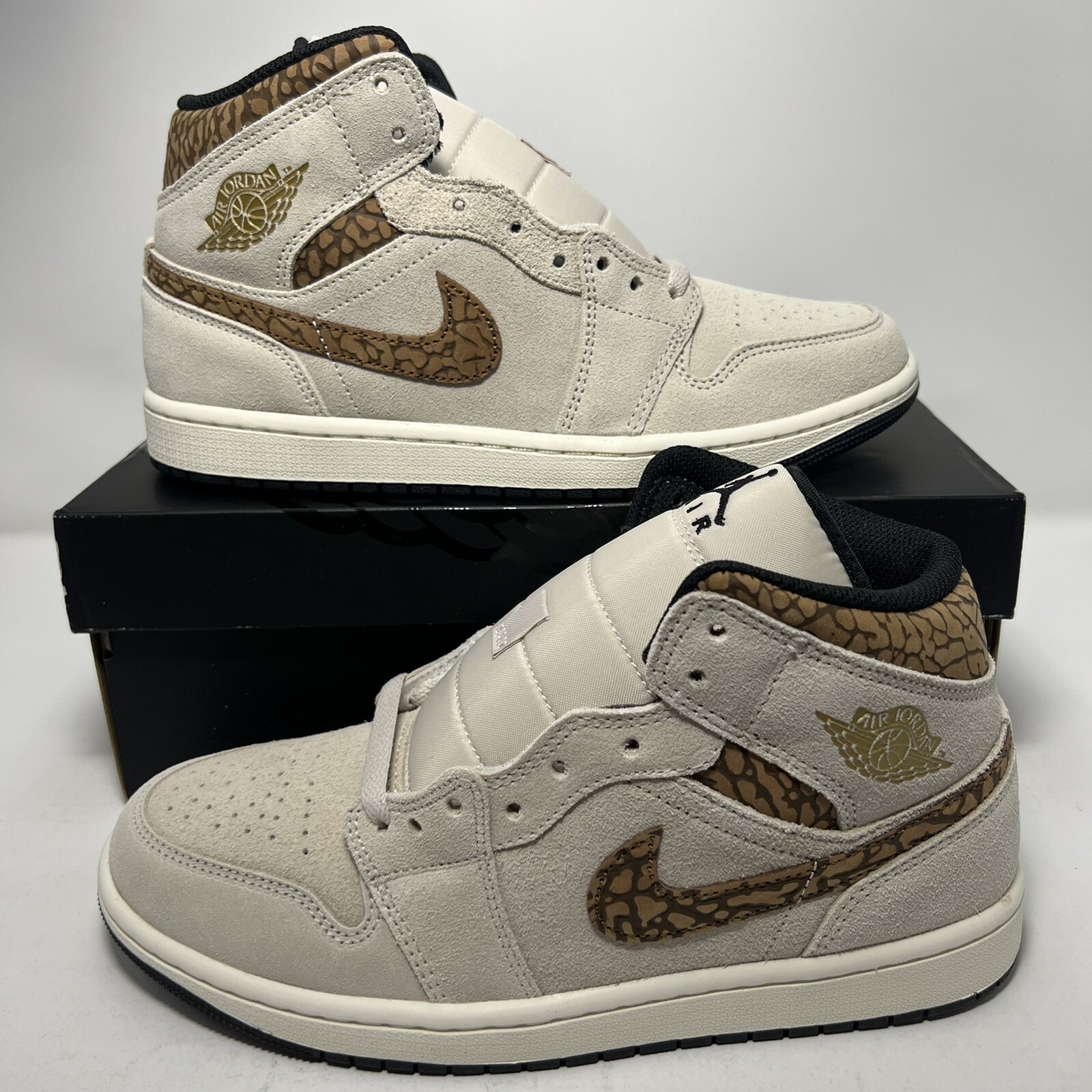 Wie Fallen Air Jordan 1 Mid Aus Size+8+-+Jordan+1+Mid+SE+Brown+Elephant for sale online | eBay