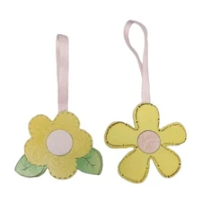Yellow Flower Cutout Floral Ornament Set Mother's Day Easter Spring Party Decor