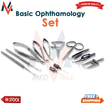Millennium Basic Ophthamology Set Of 12 Pcs Surgical Premium Quality Instruments