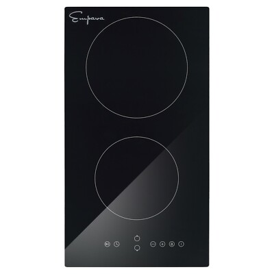 Built-In 12-in 2 Elements Smooth Surface (Radiant) Black Electric Cooktop