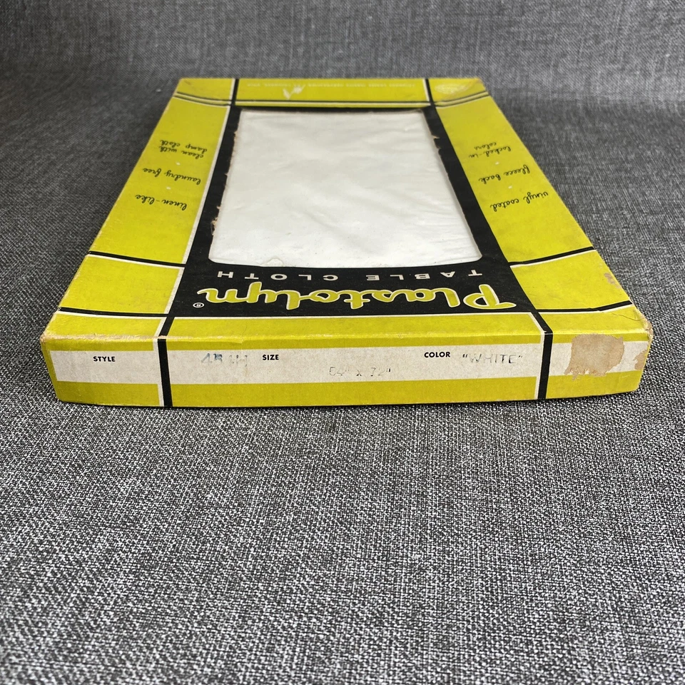 Vintage Plastolyn Vinyl Table Cloth 54" x 72" Floral Pattern NOS - Image 2 of 4