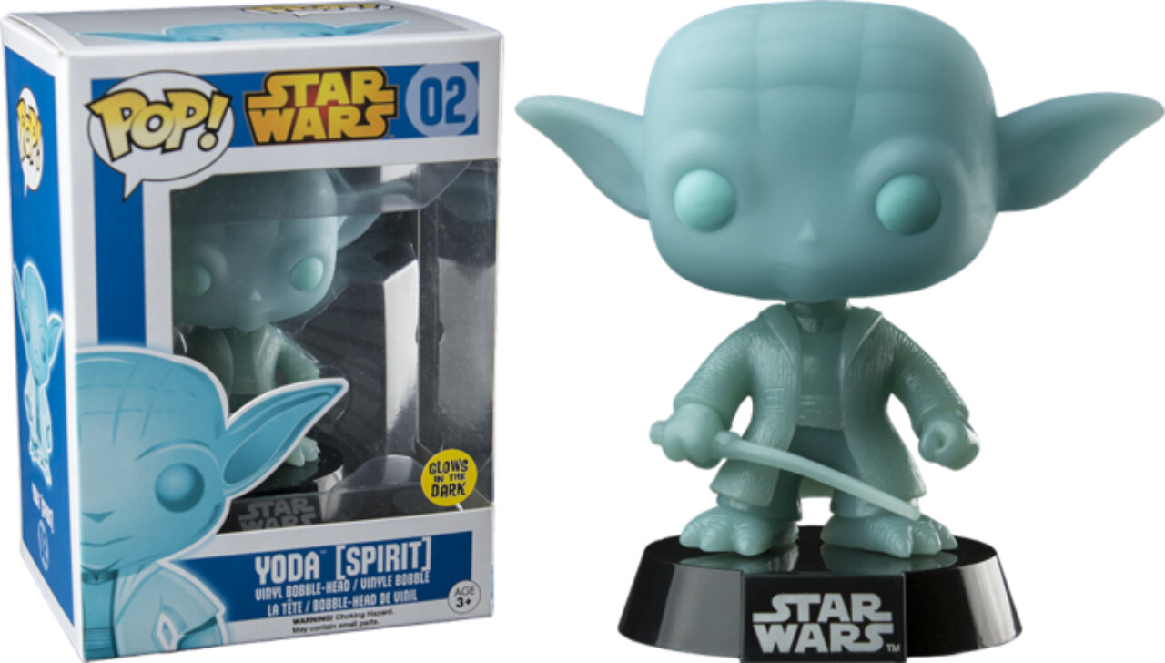 Funko Pop! Vinilo - Star Wars - Force Spirit Yoda Gitd Retirado Caja Exterior Dañada