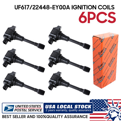 6Pcs High Performance Ignition Coil UF617 For Nissan 370Z Infiniti FX50 G37 M37