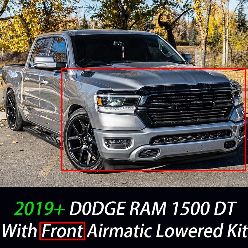 For 2019+ Ram 1500 DT Adjustable Front Air Ride Suspension Lowering links  Kit