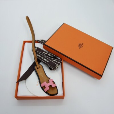 HERMÉS CHARM SANDAL NANO ORAN ROSE CONFETTI