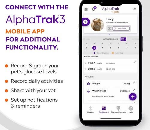 AlphaTRAK 3 Pet Blood Glucose Monitoring System Starter Kit Diabetic Exp11/25 - Picture 3 of 17