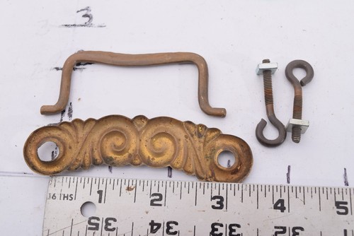 Salvaged Antique Variations - 19th Century Pressed Metal Bail Pull(s) & Hardware - Picture 21 of 48