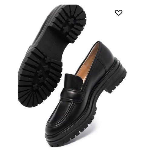 Gianvito Rossi Women black Shoes Loafers Size 40 NIB Belem Nappa White - 第 1/4 張圖片