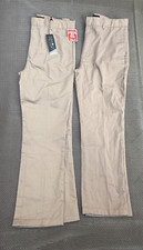 LOT OF 2 NEW EDUCATED UNIFORMS Boys School Uniform Pants Beige Khaki 12 HUSKY
